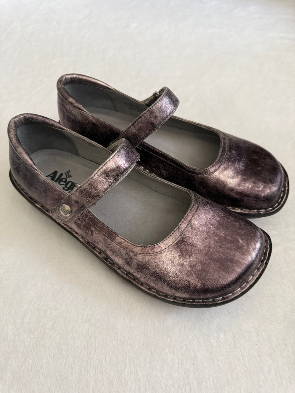 Alegria by PG Lite | Belle Iron Lady Metallic Leather Mary Jane (EU 39/US 9-9.5)